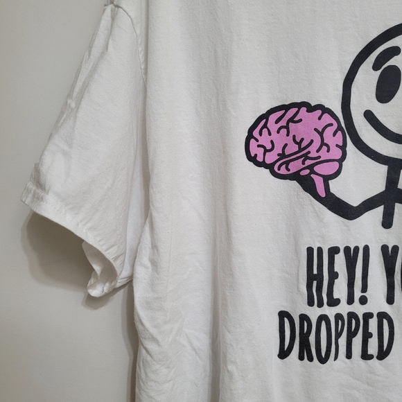 Hey! You dropped this! Brain 🧠 Shirt Women's Tee XL - Picture 5 of 11